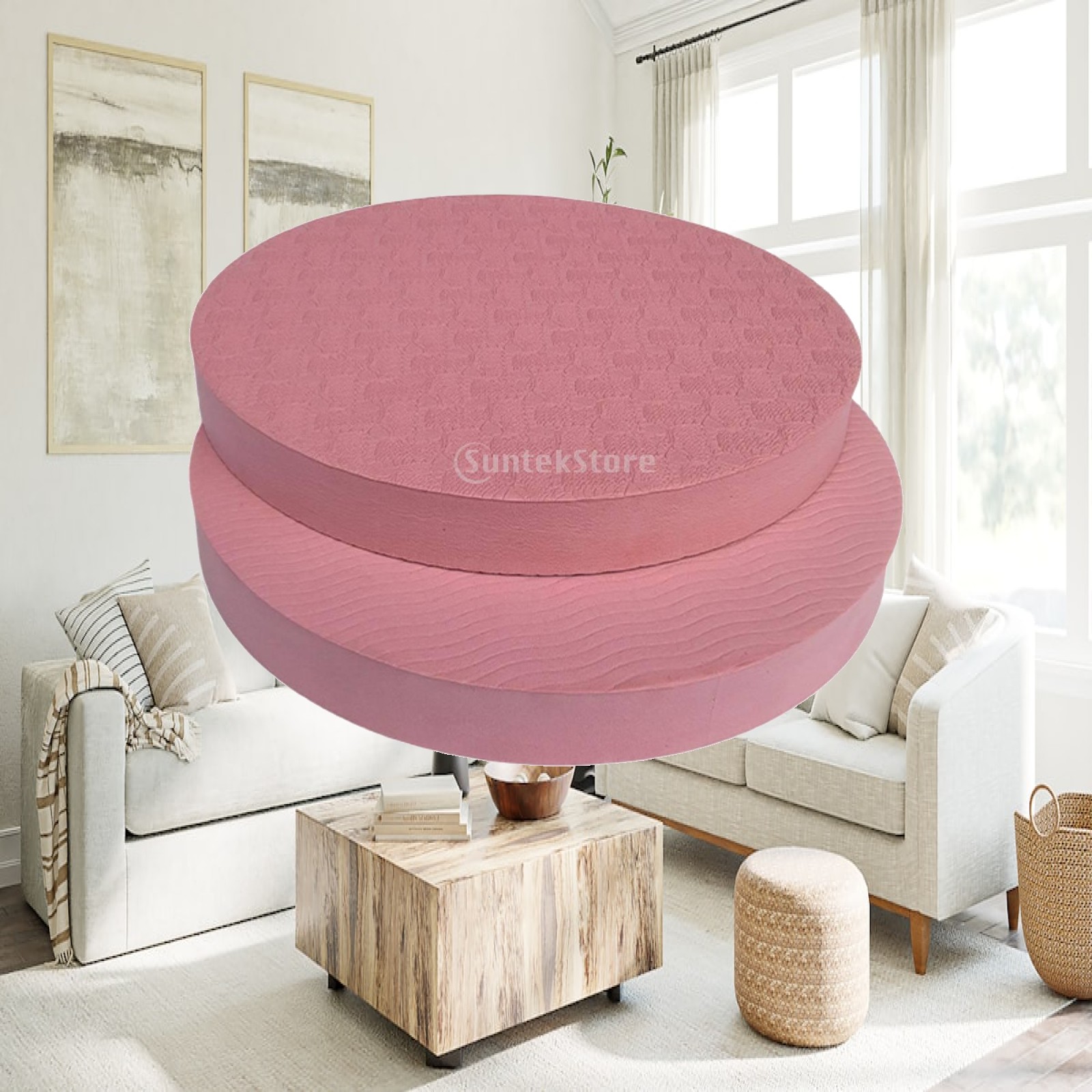 Thick Yoga Mat - Yoga Knee Pad Thick Round TPE