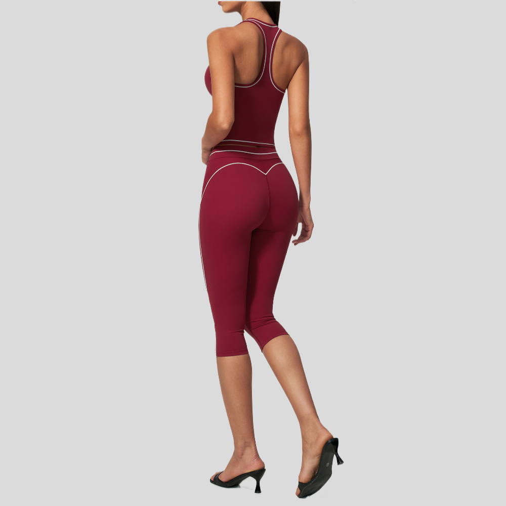 Women Contrast Stitch Racerbac - Yoga Fitness Class 评论和价格