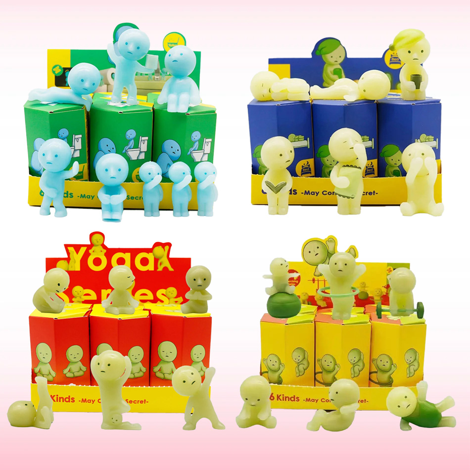 Glow In The Dark Mini Figure S - Yoga Fitness Tva 评论和价格