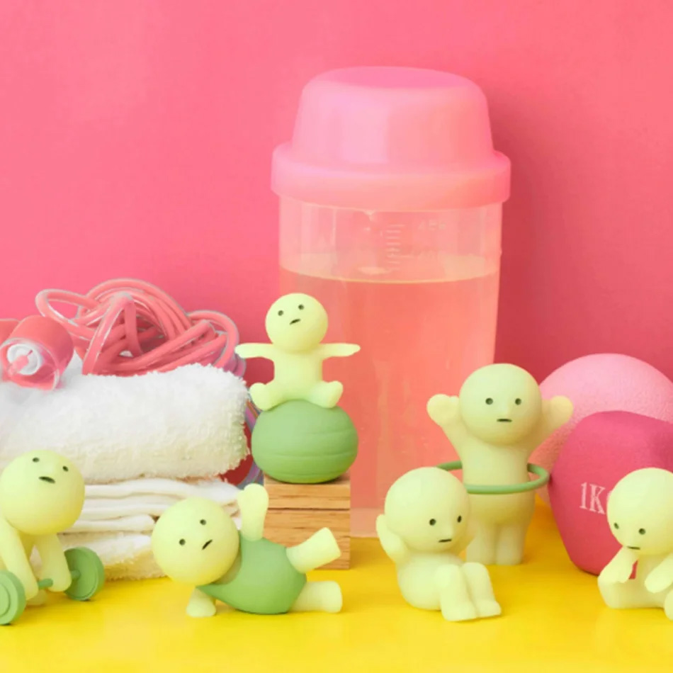 Glow In The Dark Mini Figure S - Yoga Fitness Tva 评论和价格