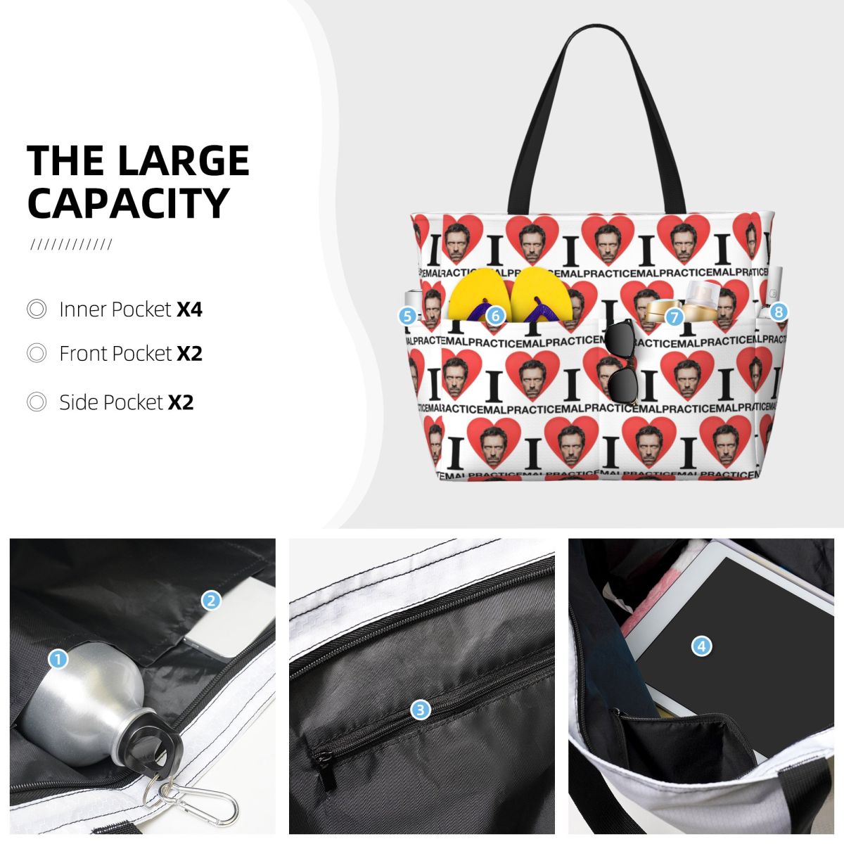 Dr House MD TV Beach Tote Bag  - Yoga Fitness Tva 评论和价格