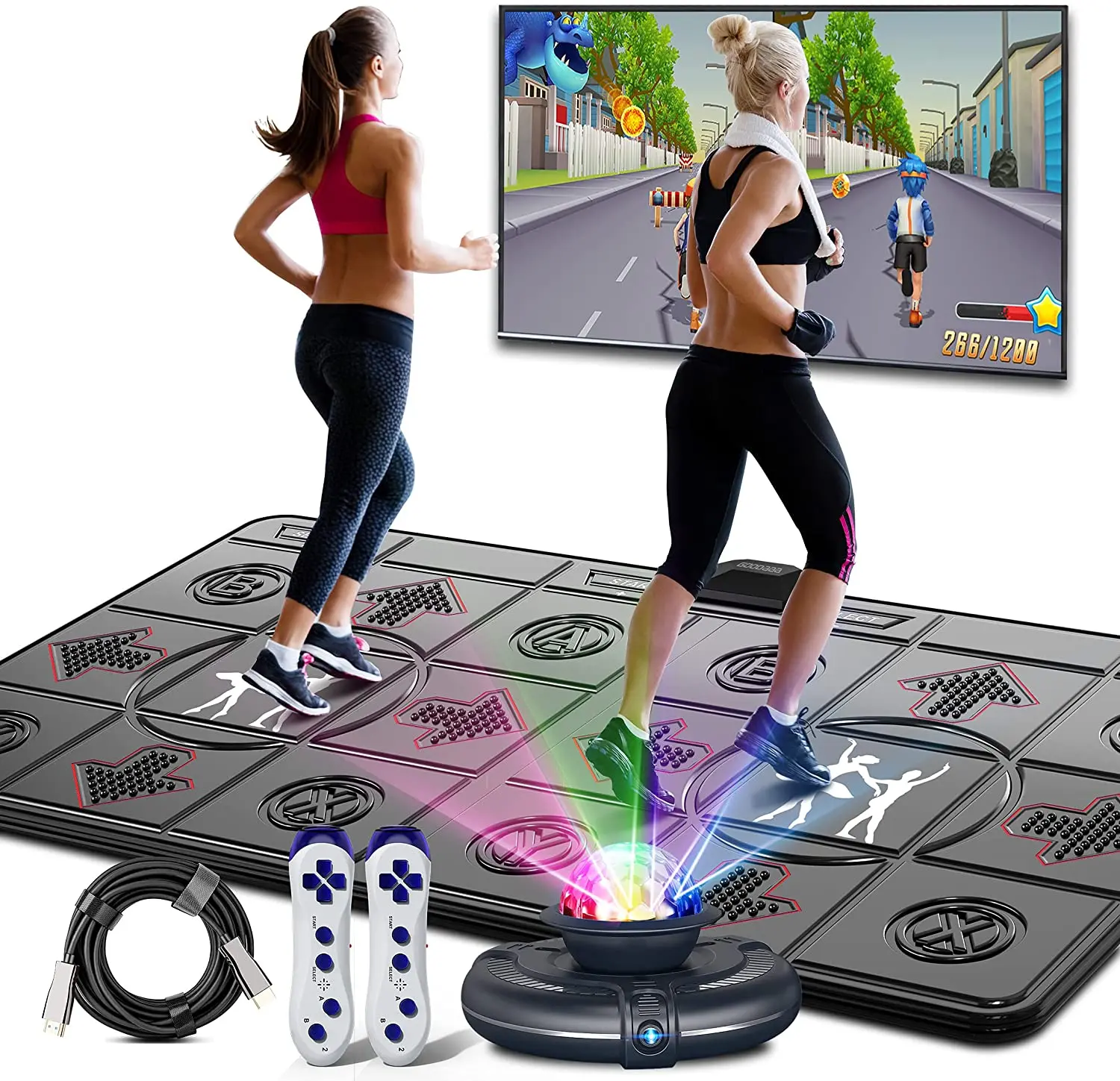 Wireless Double Dance Mat for  - Yoga Fitness Tva 评论和价格