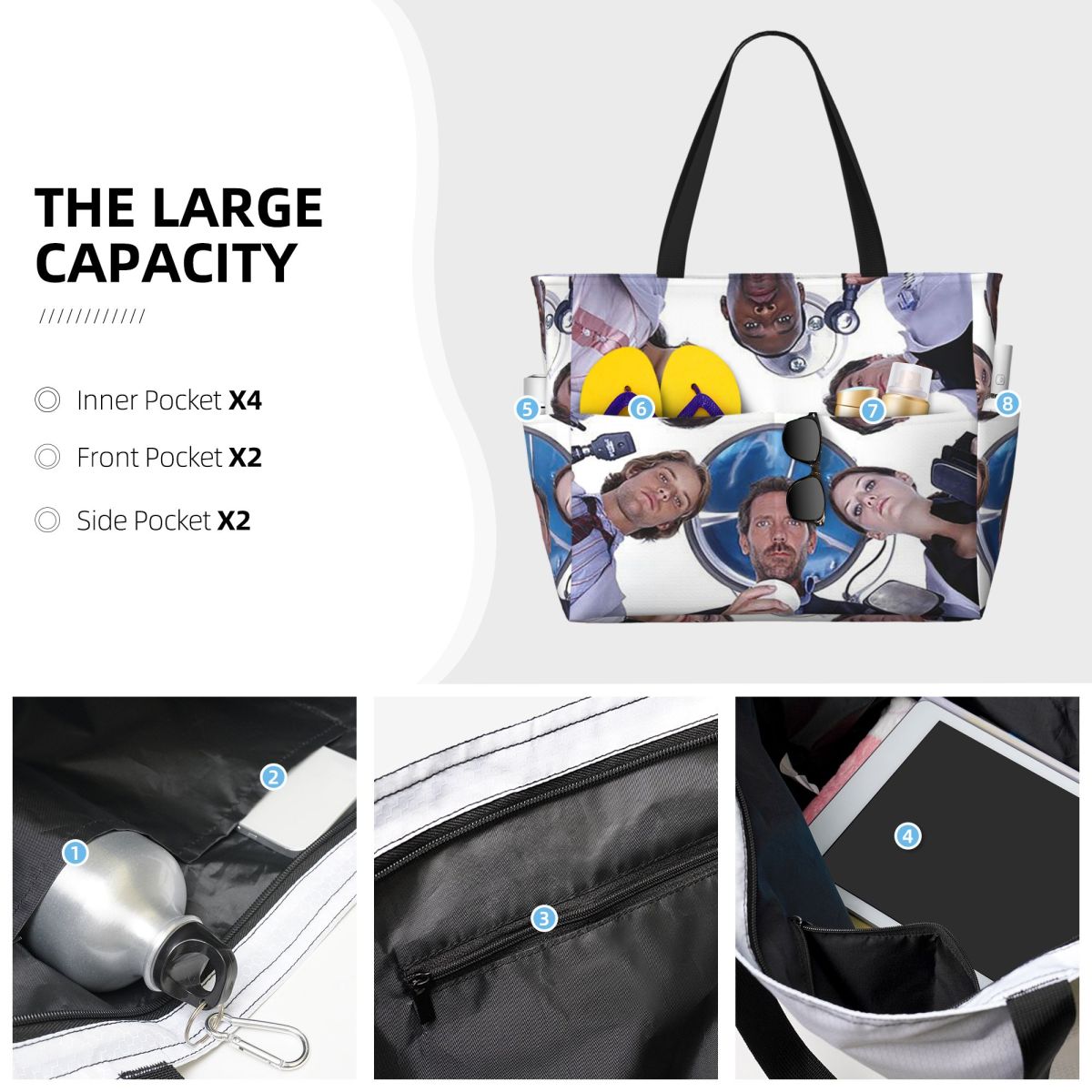 House MD TV Show Beach Tote Ba - Yoga Fitness Tva 评论和价格