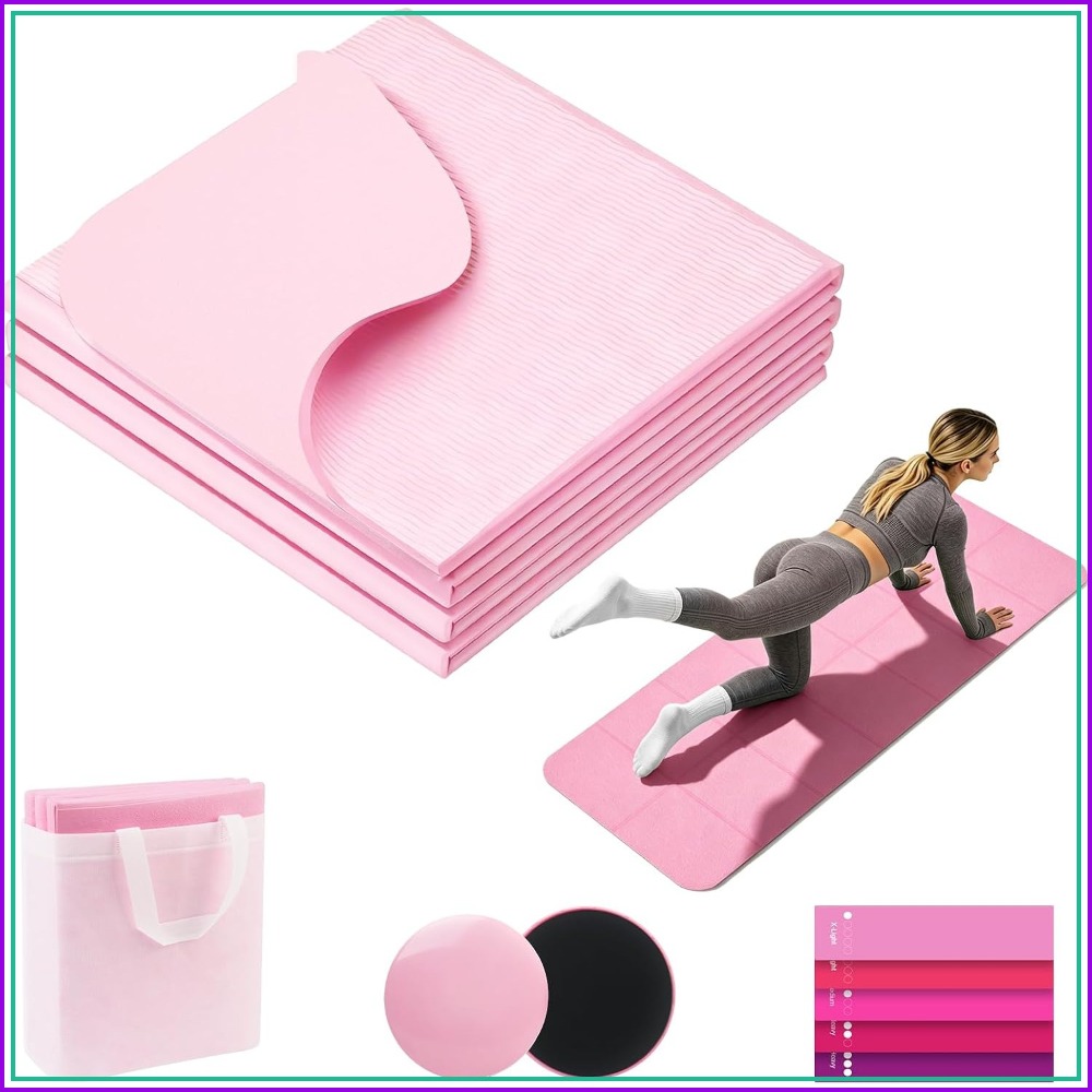 Foldable Yoga Mat with Resista - Thick Yoga Mat 评论和价格