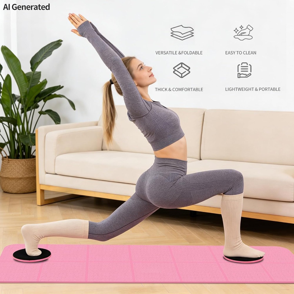 Foldable Yoga Mat with Resista - Thick Yoga Mat 评论和价格