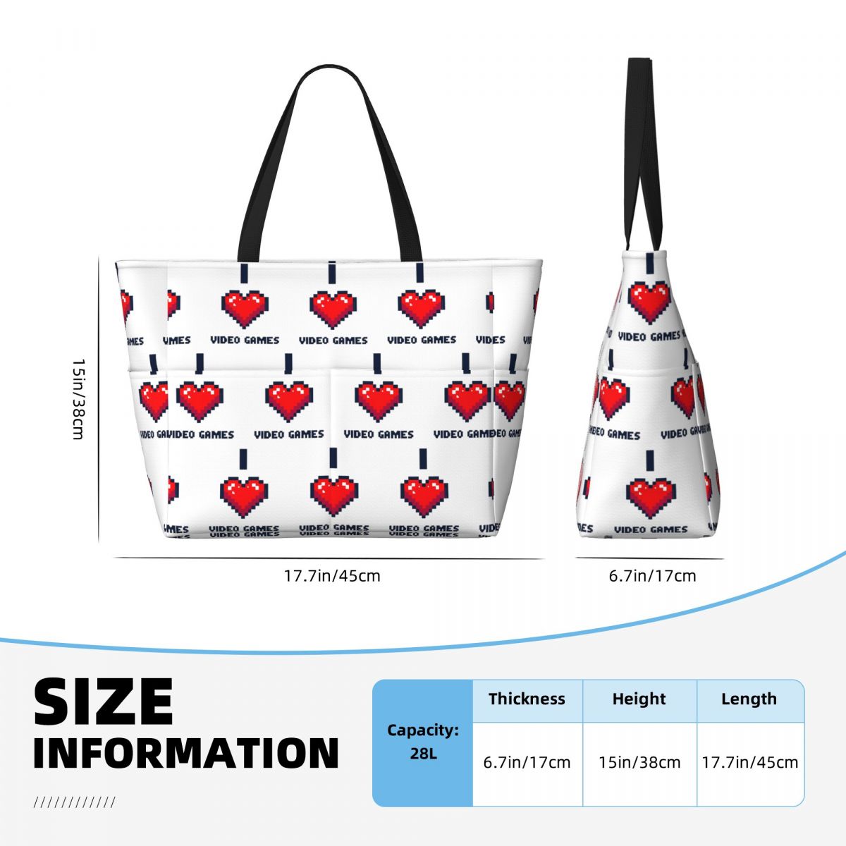 I Heart Video Games Beach Tote - Yoga Fitness Videos Free 评论和价格